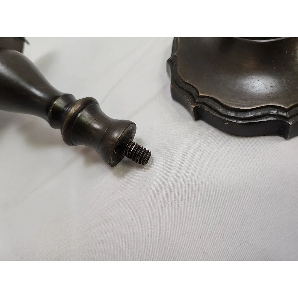 VTG Candle Holder Drip Protector ~ 6.5'~ Made in India ~Gothic Flower Style Base